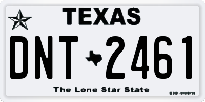 TX license plate DNT2461