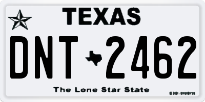 TX license plate DNT2462