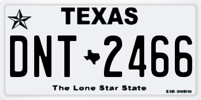 TX license plate DNT2466