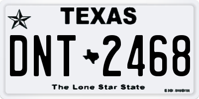 TX license plate DNT2468