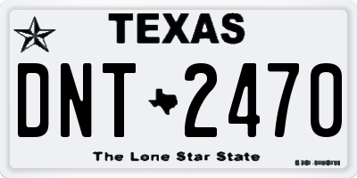 TX license plate DNT2470