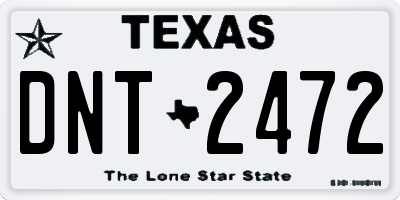 TX license plate DNT2472