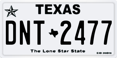 TX license plate DNT2477