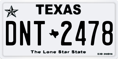 TX license plate DNT2478