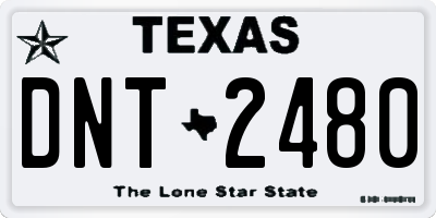TX license plate DNT2480