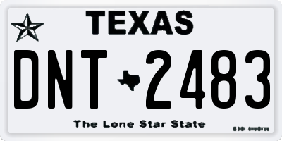 TX license plate DNT2483