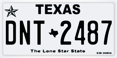TX license plate DNT2487