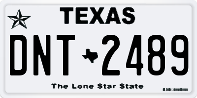 TX license plate DNT2489