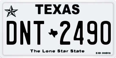 TX license plate DNT2490