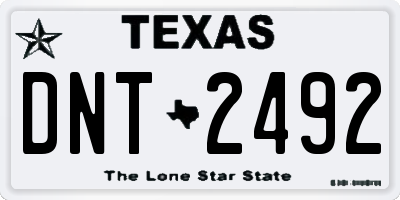 TX license plate DNT2492