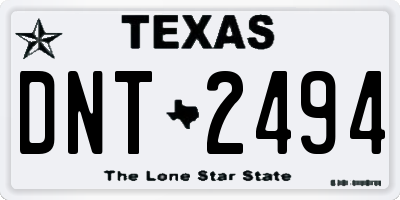 TX license plate DNT2494