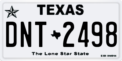 TX license plate DNT2498