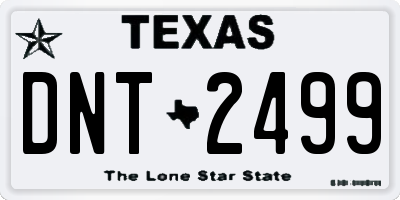 TX license plate DNT2499