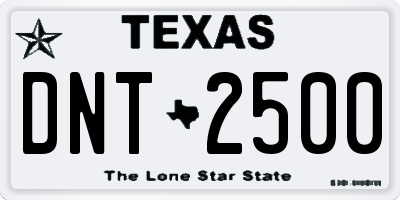 TX license plate DNT2500