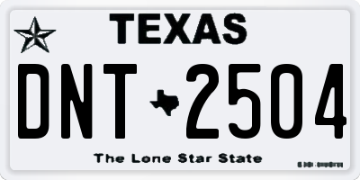 TX license plate DNT2504