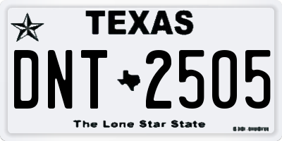 TX license plate DNT2505