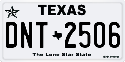 TX license plate DNT2506