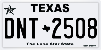 TX license plate DNT2508