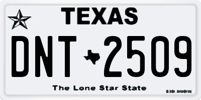 TX license plate DNT2509