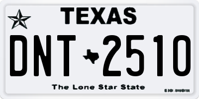TX license plate DNT2510