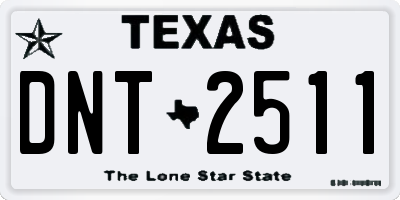 TX license plate DNT2511