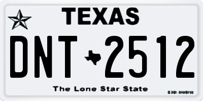 TX license plate DNT2512