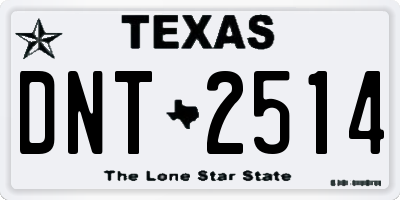 TX license plate DNT2514