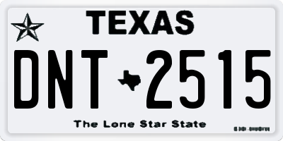 TX license plate DNT2515