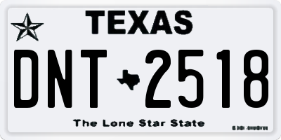 TX license plate DNT2518