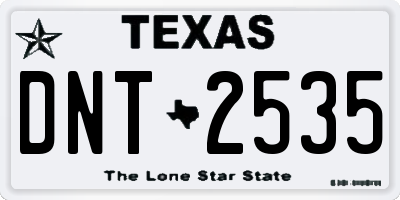 TX license plate DNT2535