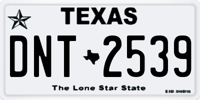 TX license plate DNT2539