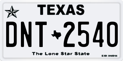 TX license plate DNT2540
