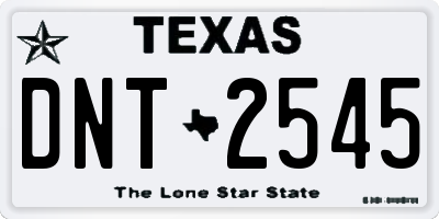 TX license plate DNT2545