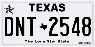TX license plate DNT2548