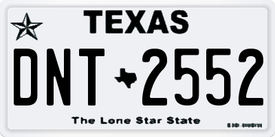 TX license plate DNT2552