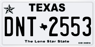 TX license plate DNT2553