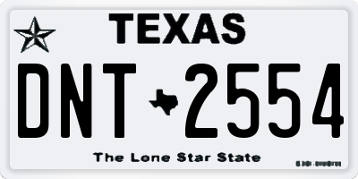 TX license plate DNT2554