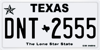 TX license plate DNT2555