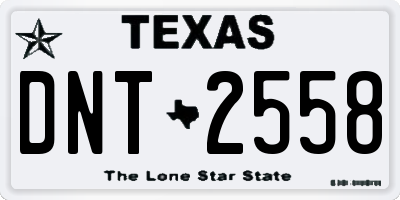 TX license plate DNT2558