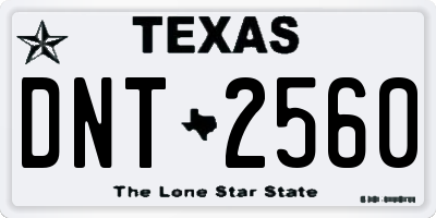 TX license plate DNT2560
