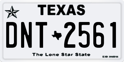 TX license plate DNT2561
