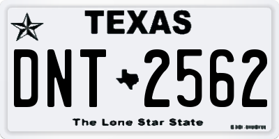 TX license plate DNT2562