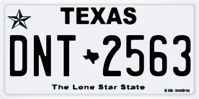 TX license plate DNT2563