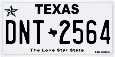 TX license plate DNT2564