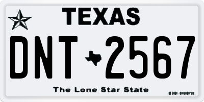 TX license plate DNT2567