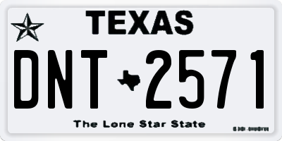 TX license plate DNT2571
