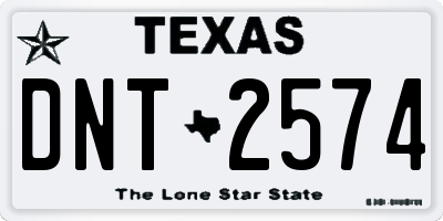 TX license plate DNT2574