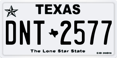 TX license plate DNT2577
