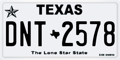 TX license plate DNT2578