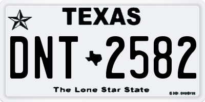 TX license plate DNT2582